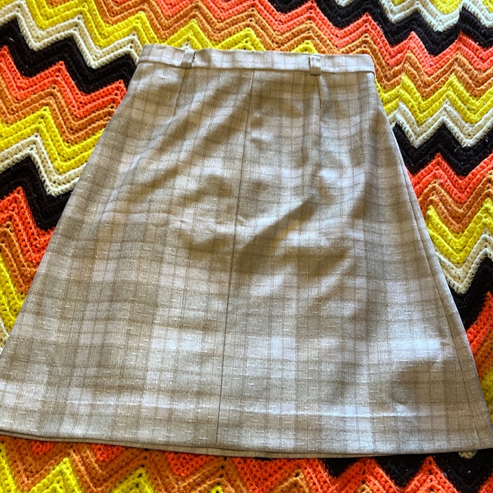 Handmade plaid tan skirt